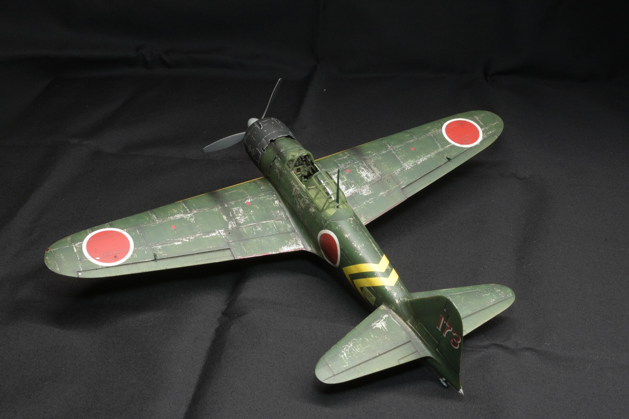 タミヤ1/48 零戦二二型 完成写真 真上から